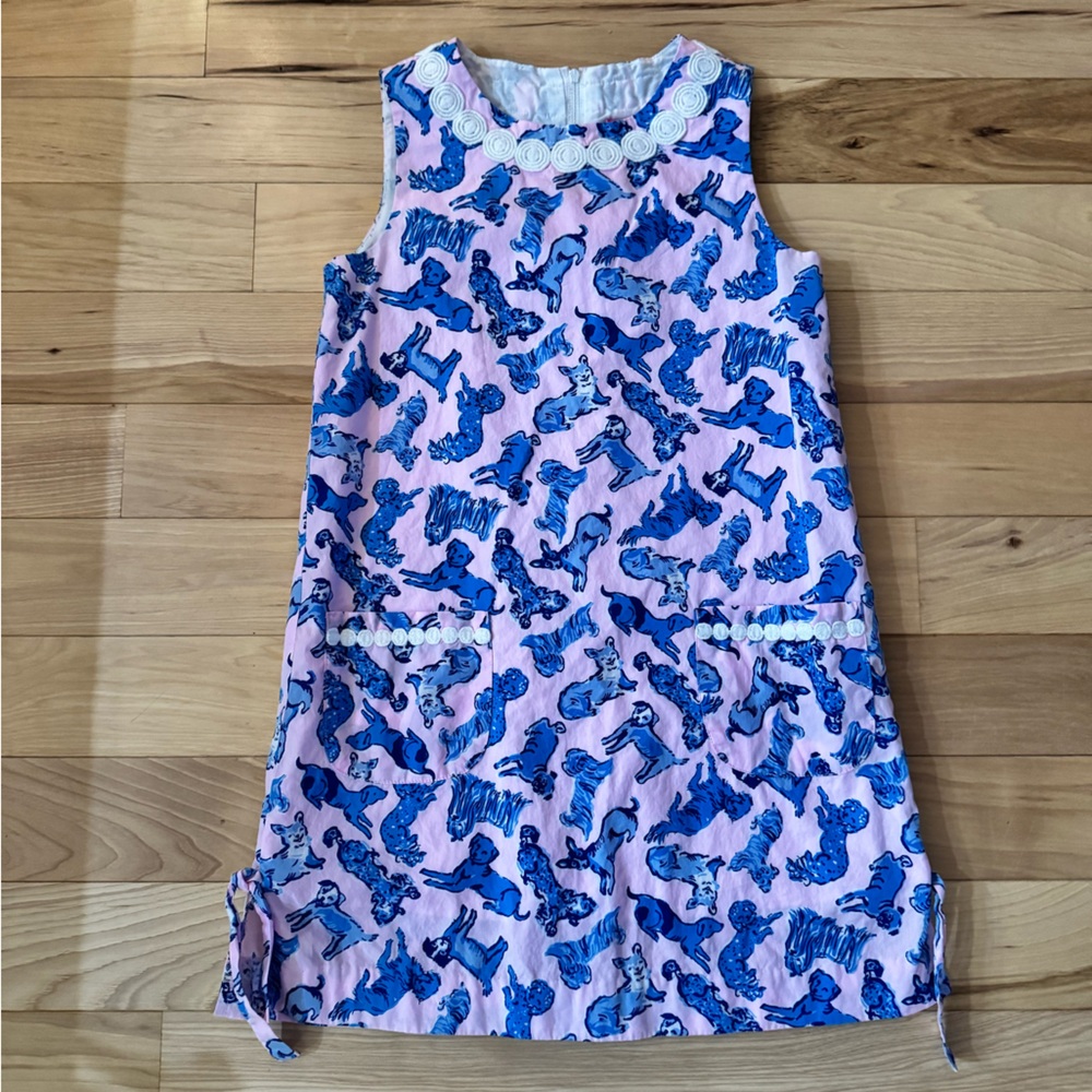 Lilly Pulitzer Girls Size 10 Puppy tank dress